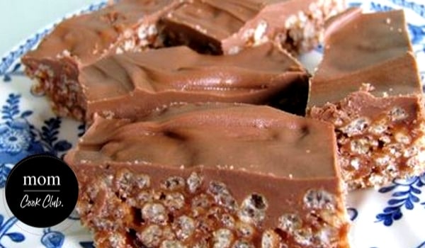 Slice Recipes like this combination of rice bubbles and melted mars bars are so easy and quick to make