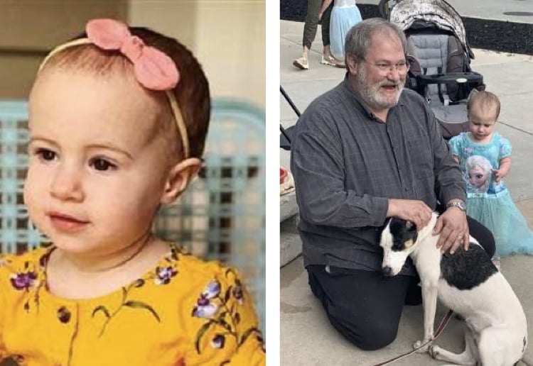 Chloe Wiegand and her grandfather. tragic story of toddler who fell from cruise ship