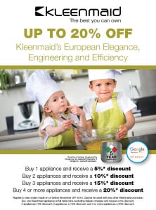 Kleenmaid offer - close up of kids in the kitchen