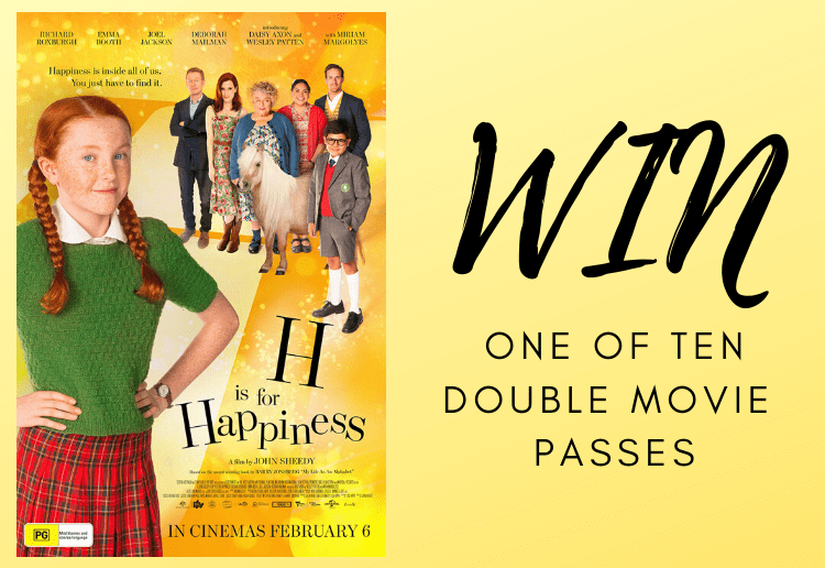 WIN 1 of 10 Double Movie Passes for H is for Happiness