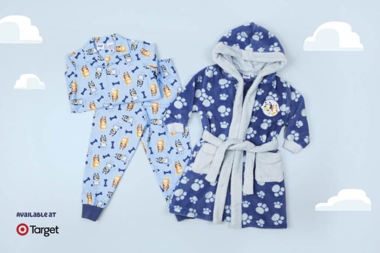 Boys size 7 Bluey soft fleece night Dressing Gown with hood Target NEW