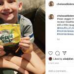 Image of child with Veggie Rings snack