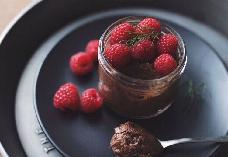 Avocado Chocolate Mousse with Peanut Butter