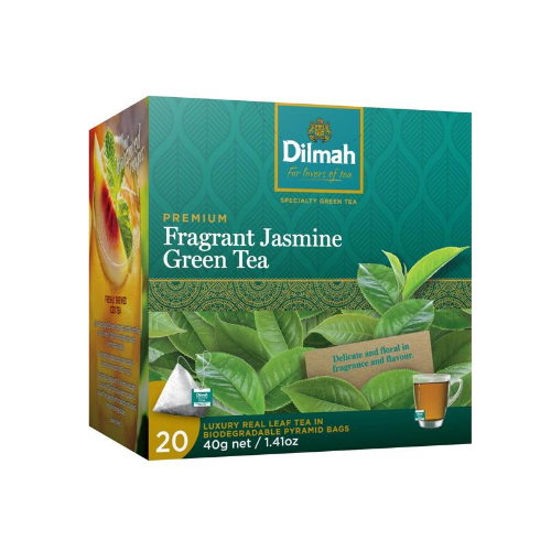 Image of Dilmah REAL LEAF Tea Bags Fragrant Jasmine Green Tea