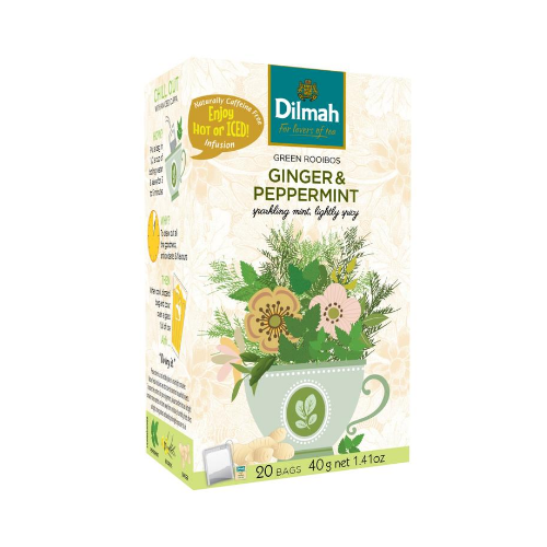 Image of Dilmah GREEN ROOIBOS GINGER & PEPPERMINT INFUSION