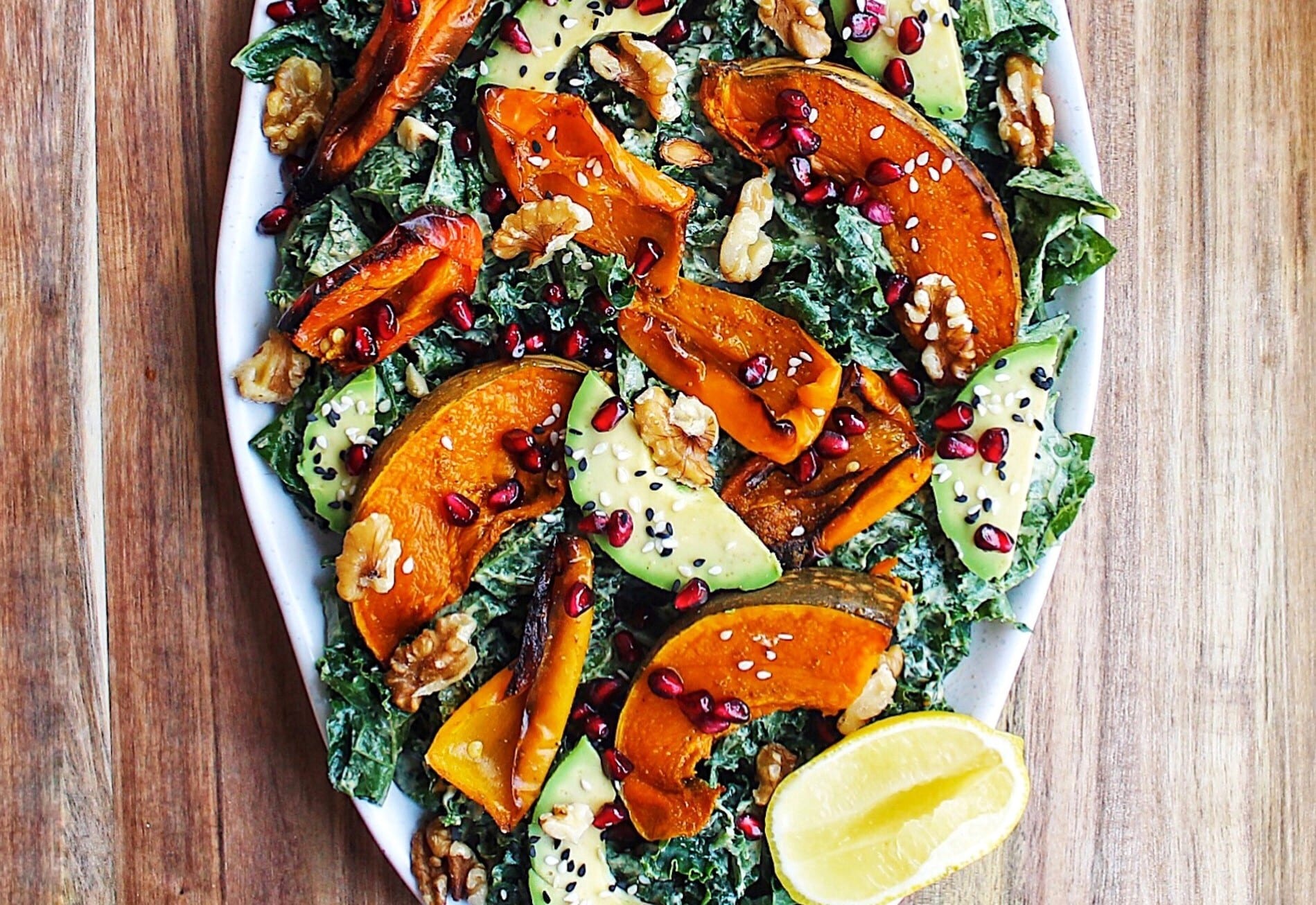 Kale and roasted pumpkin salad Real Recipes from Mums