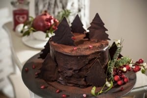 christmas chocolate cake