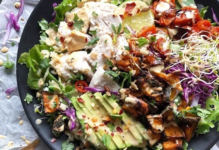 Golden Spiced Thai Style Chicken Salad - Real Recipes from Mums