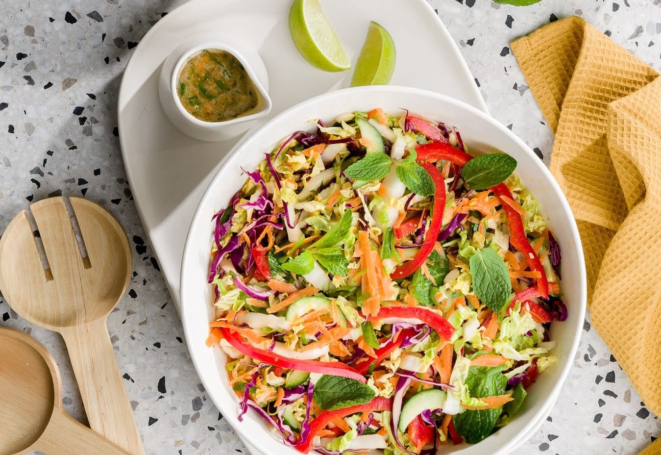 Crunchy Shredded Salad with Peanut Butter Dressing Real Recipes from Mums