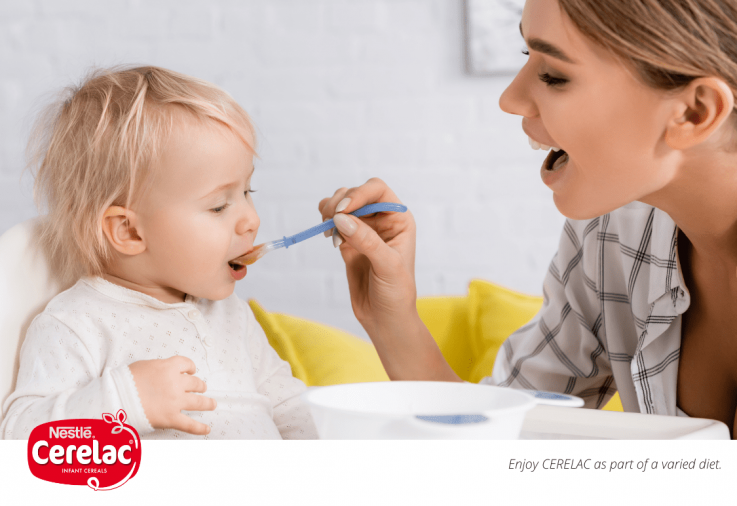 Baby eating - ready for solids Cerelac Sponsored Post Main Image