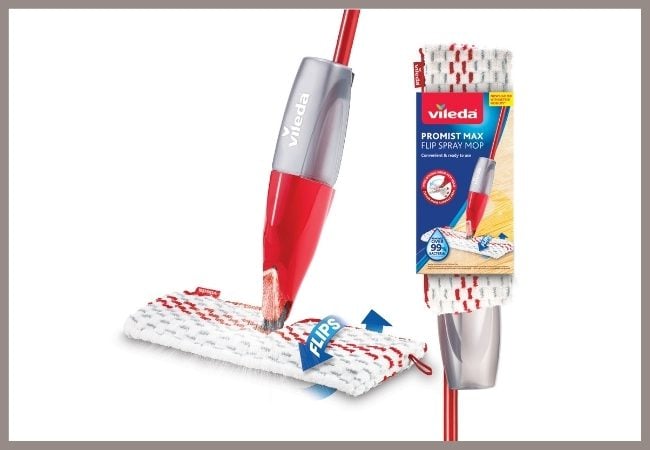 Vileda ProMist Max Flip Spray Mop Review_Image of ProMist Max Flip function and packaging_650x450