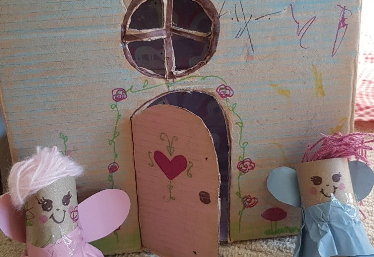 Recycled fairy doll house