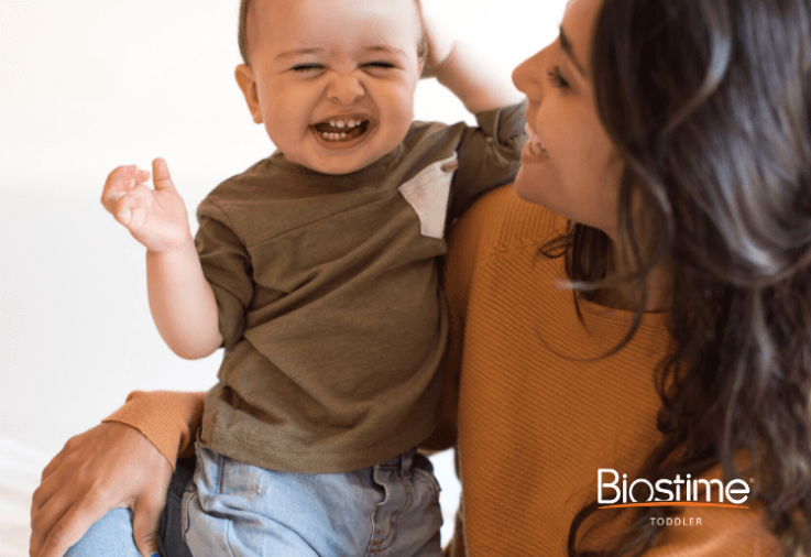 image of toddler and mother laughing. Biostime Toddler. Toddler development