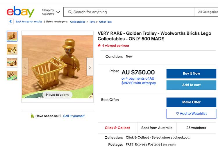 Woolworths rare collectable resale