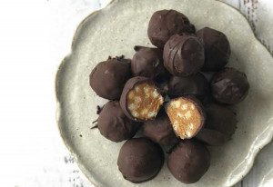 Peanut Butter Bliss Balls with Malt