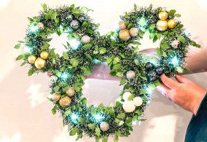Christmas craft Mickey Mouse wreath