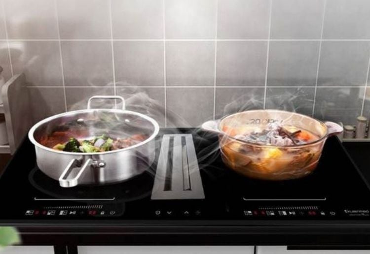 Kleenmaid Integrated Induction Cooktop and Air Extraction System