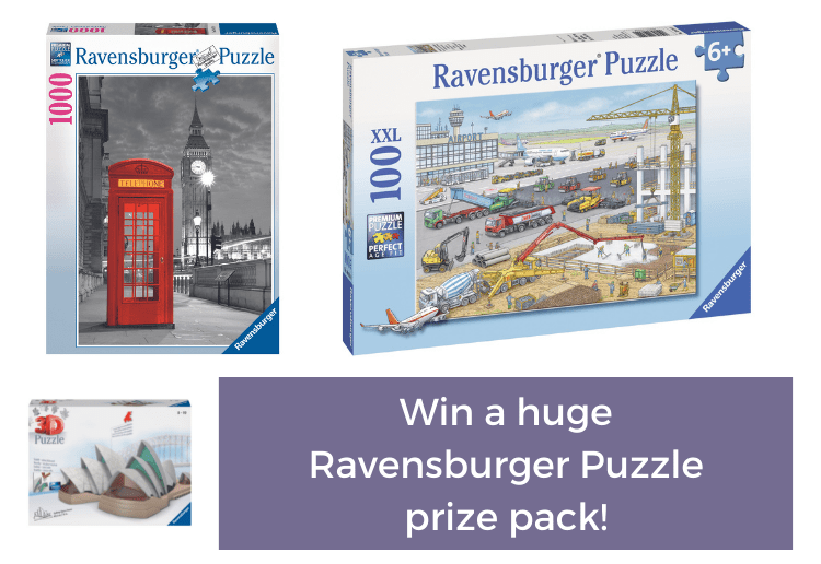 Win 1 of 2 huge Ravensburger Puzzles prize packs valued at $289 each