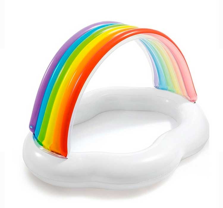 Rainbow Cloud Inflatable Kiddie Pool