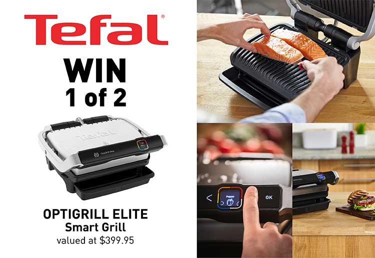 WIN 1 of 2 Tefal OptiGrill Elite Smart Grills Valued At $399.95 Each
