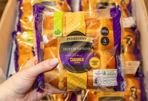 Caramilk Hot Cross Bun