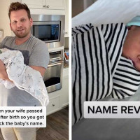 Dad Names Newborn Baby While Wife Is Passed Out