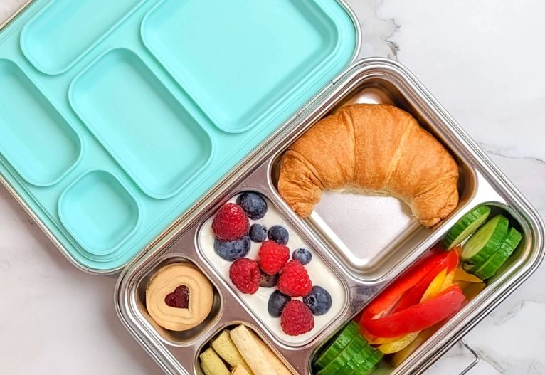 Ecococoon Leak Proof Bento Lunch Box filled with fresh food.