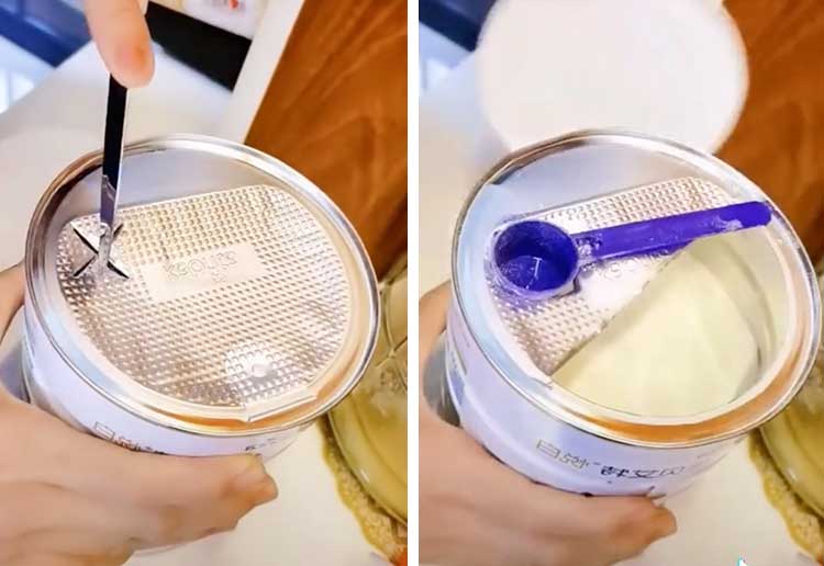 Formula Tin Hack For Easy Scooping
