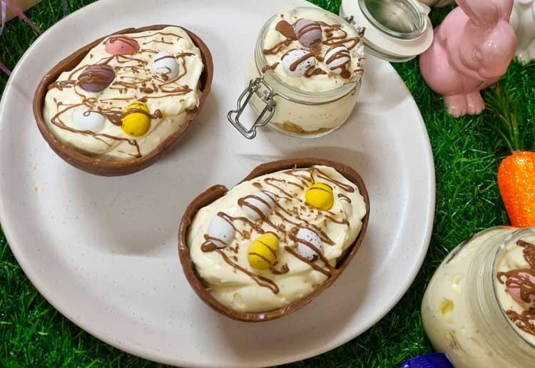 Cheesecake-Filled Easter Eggs