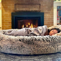 There's a Giant Fluffy Dog Bed For People