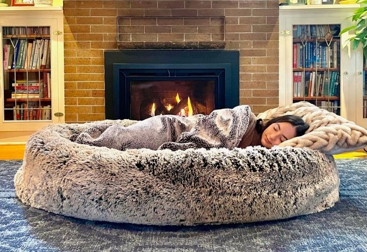 There’s a Giant Fluffy Dog Bed For People