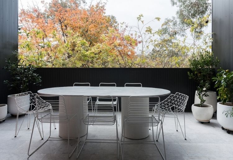 DIY Outdoor Pillar Dining Table