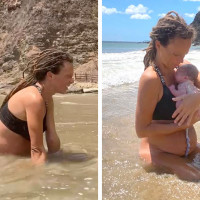 Woman Gives Birth In The Pacific Ocean