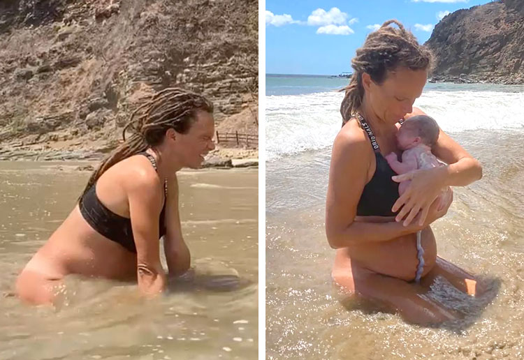 Woman Gives Birth In The Pacific Ocean