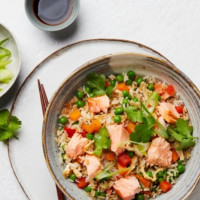 Cooked Salmon Fried Rice