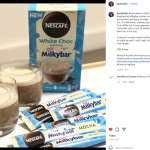 NESCAFÉ Café Creations White Choc Mocha Inspired by Milkybar box, cup and sachets