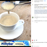 NESCAFÉ Café Creations White Choc Mocha Inspired by Milkybar box, cup and sachets