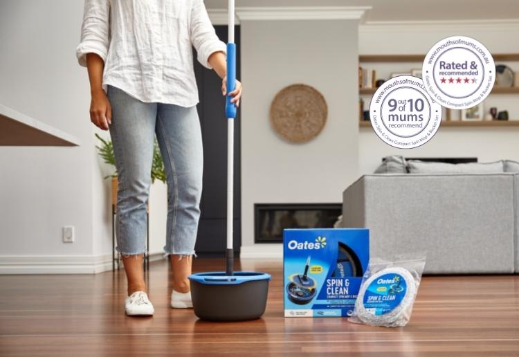 Oates Spin & Clean Compact Spin Mop & Bucket Set