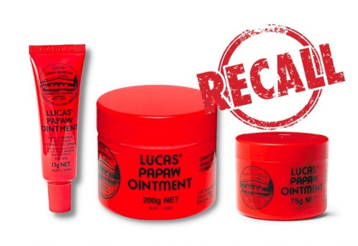 Lucas' Papaw Ointment Recall