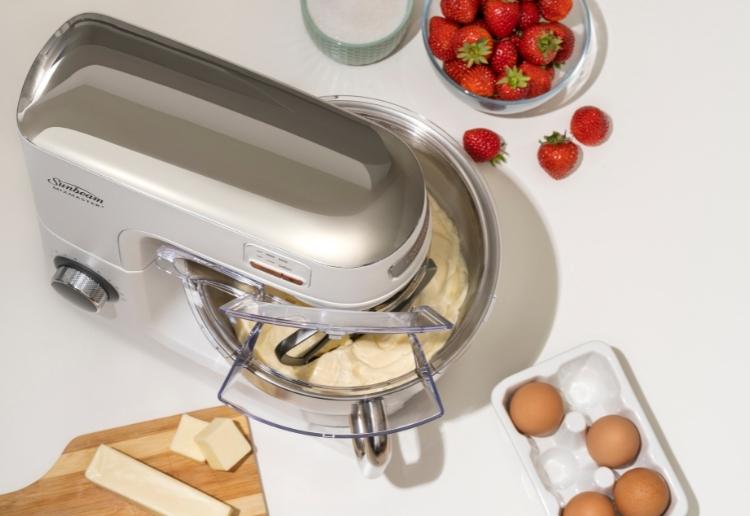 Softened butter in mixing bowl for the Sunbeam Mixmaster® HeatSoft™ Planetary Mixer Review
