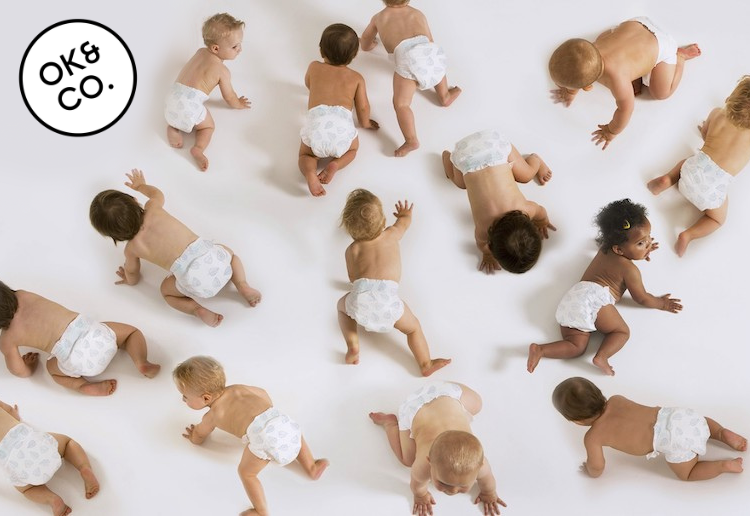 WIN A 12 Month Eco Nappy & Wipe Subscription Worth Over $1,100 From OK&CO.