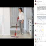 mum mopping with the vileda promist max scrub refill