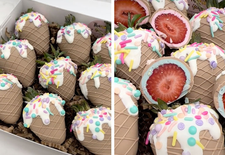 Gender Reveal Chocolate-Covered Strawberries