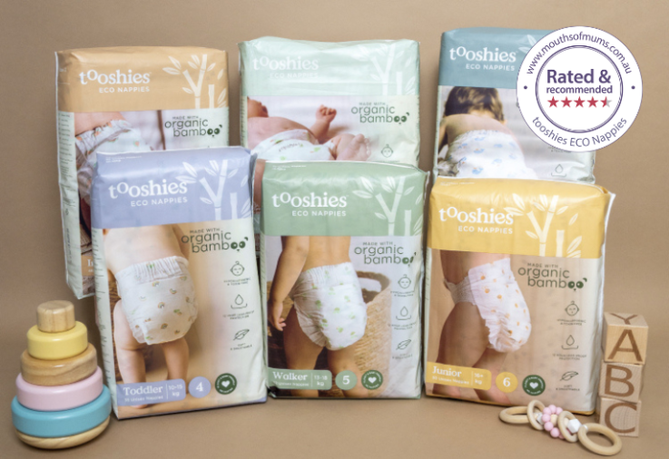 tooshies eco nappies with star rating