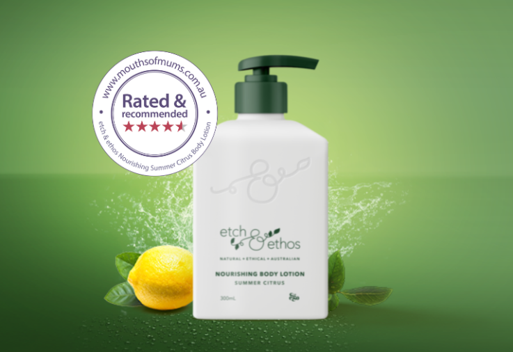 etch & ethos Nourishing Summer Citrus Body Lotion with star rating dinkus