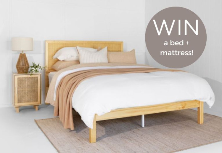 Win A Rattan Queen Bed And Euro Top Queen Pocket Spring Mattress Package Valued At $708