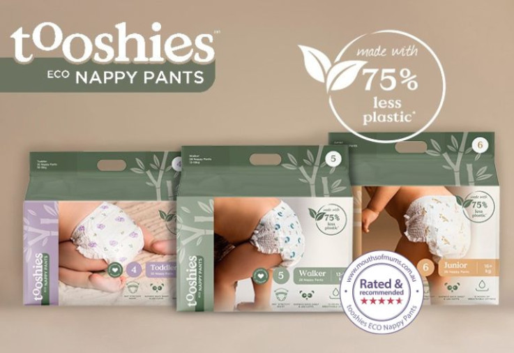 tooshies eco nappy pants with star rating