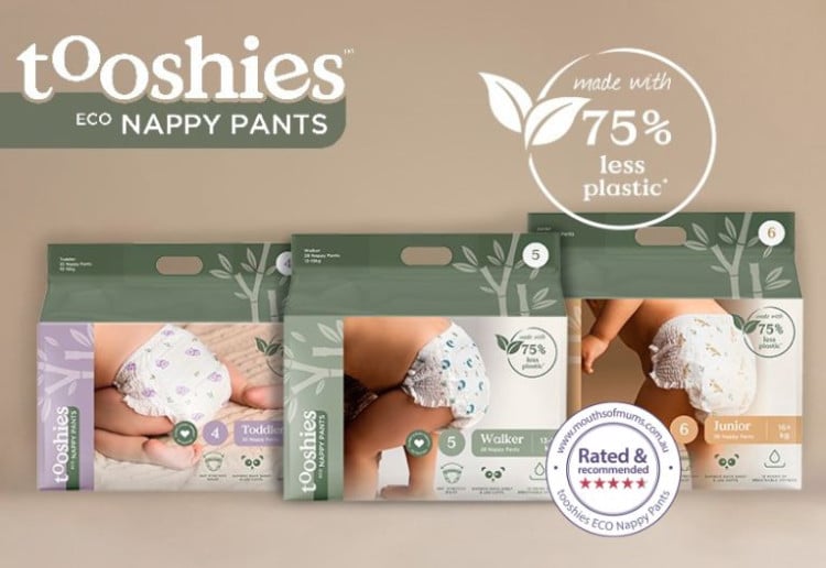 Tooshies ECO Nappy Pants Size 5 Walker 28 Pack