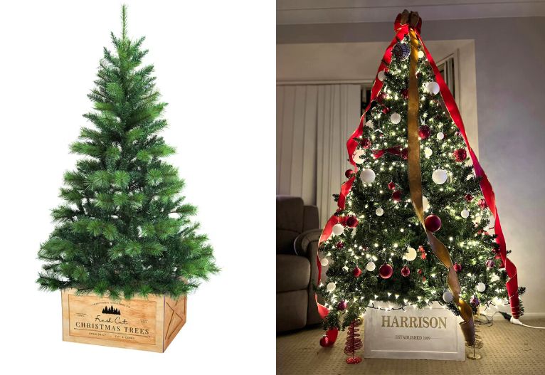 Kmart Christmas tree collar hack