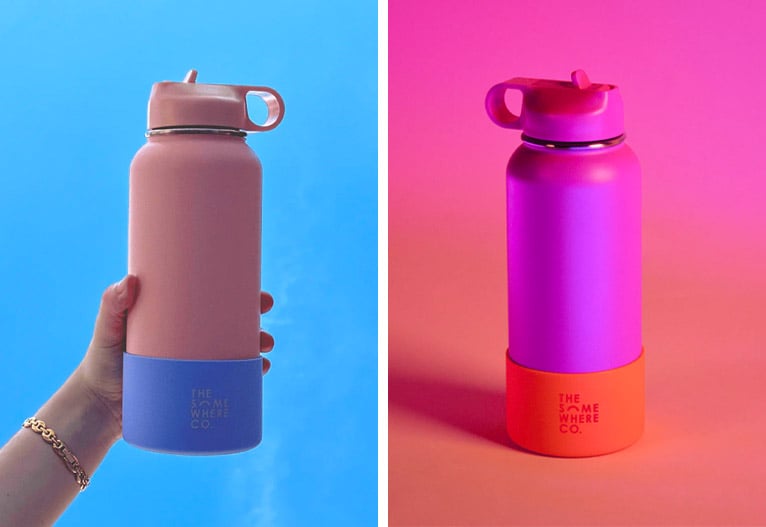 The Somewhere Company 1L Insulated water bottles.